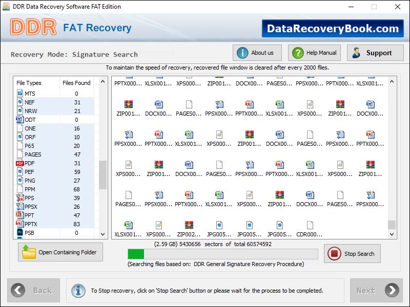 FAT Partition Recovery Software screen shot