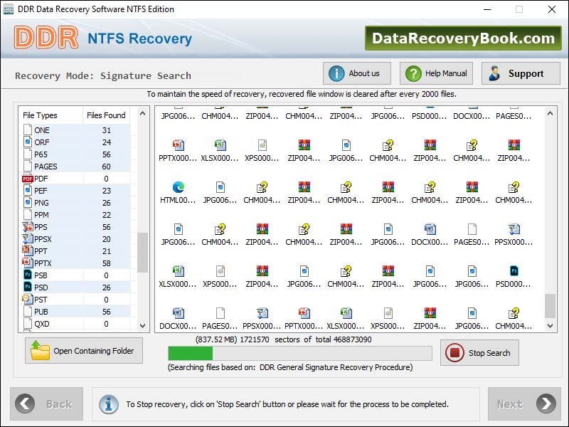 Screenshot of Windows NTFS Partition Data Recovery 3.0.1.5