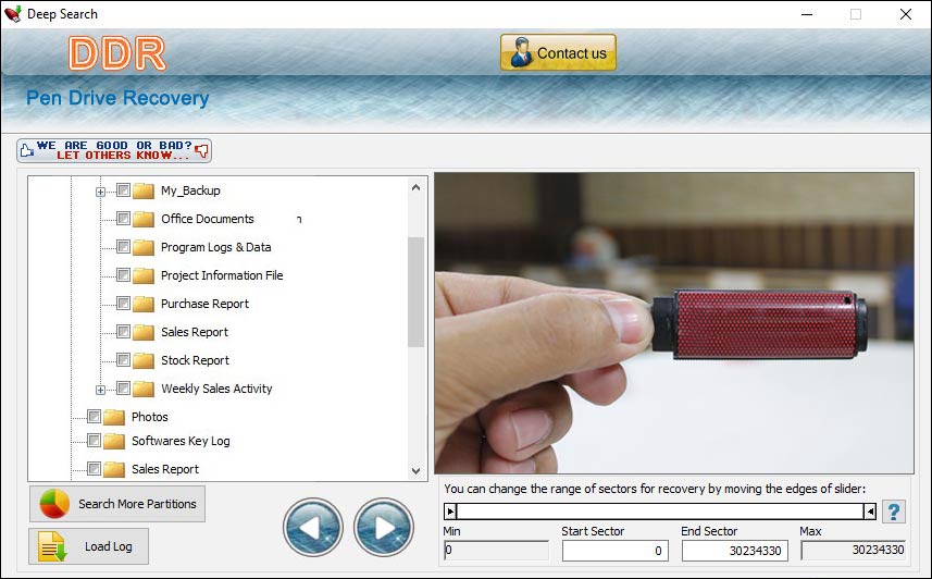 Screenshot of Undelete USB Drive Files