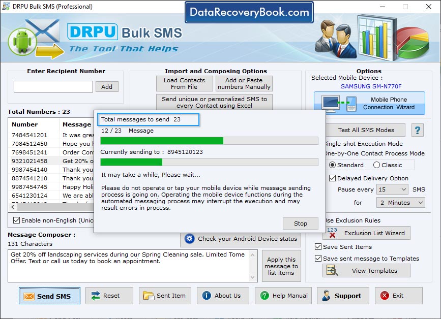 Bulk SMS Software – Professional