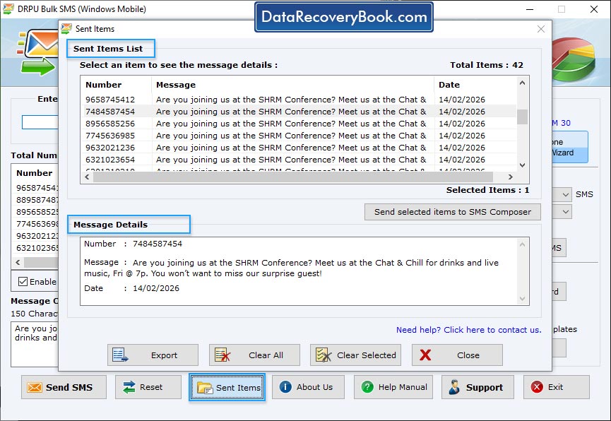 Bulk SMS Software – Windows Mobile Phone