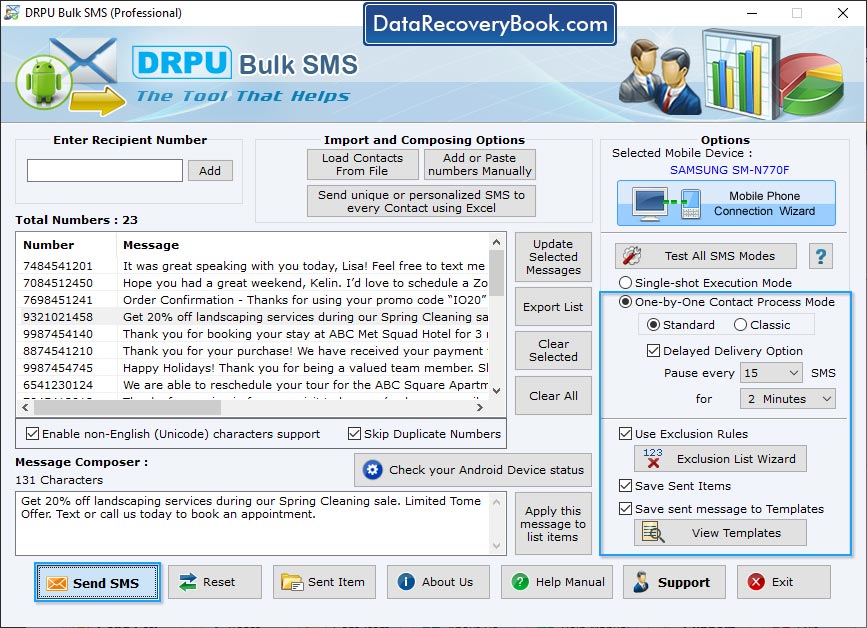 Bulk SMS Software – Professional