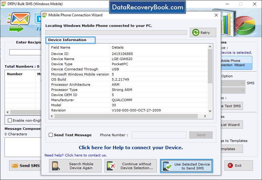 Bulk SMS Software – Windows Mobile Phone