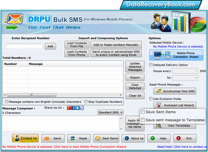 Bulk SMS Software – Windows Mobile Phone