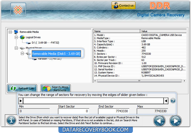 Digital Camera Data Recovery