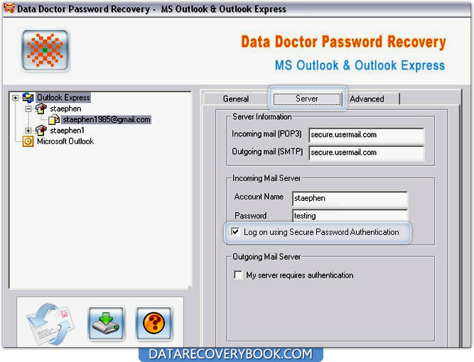 Outlook Express Password Recovery Software