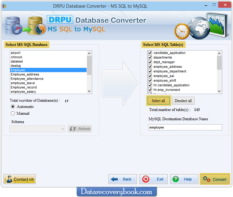  MSSQL to MySQL Database Converter Software