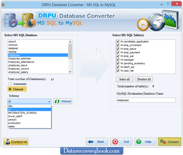  MSSQL to MySQL Database Converter Software