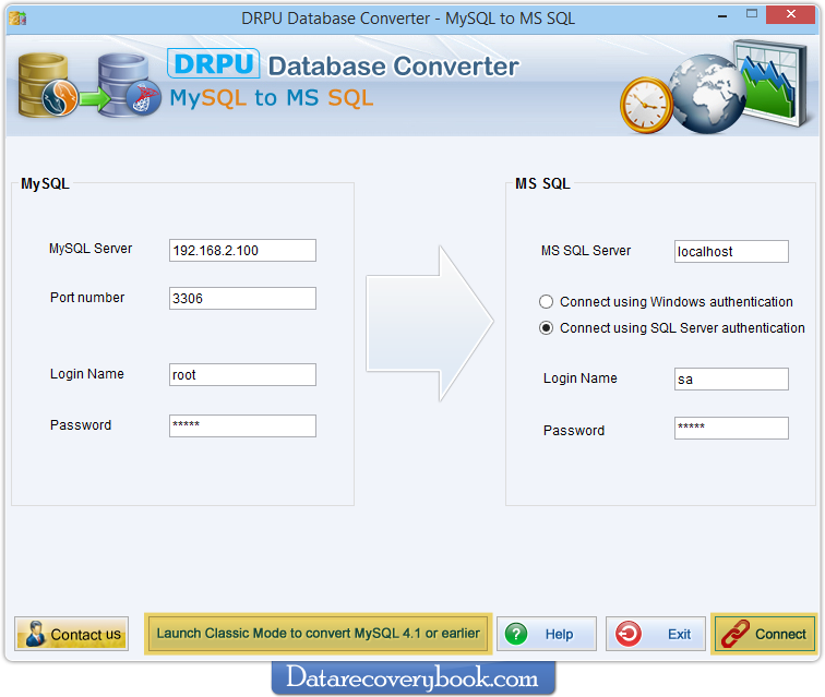 MySQL to MSSQL Database Converter