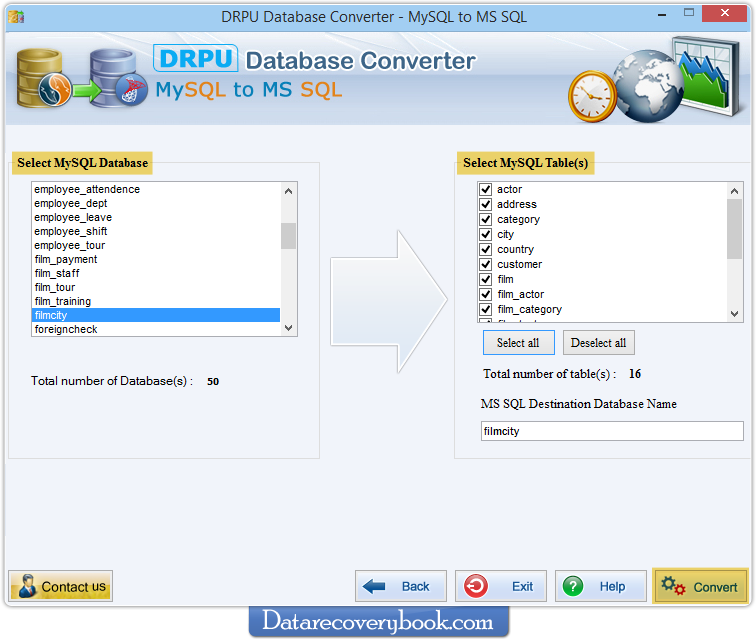 MySQL to MSSQL Database Converter